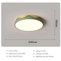 Plafonnier LED nordique moderne Macaron - Collection Géométrique | Marco Lucetti LCL099 Vert C 42cm / Blanc froid-Pas de RC