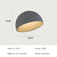 Plafonnier LED Nordique Moderne | Marco Lucetti Gris-50cm-A / Luminosité variable