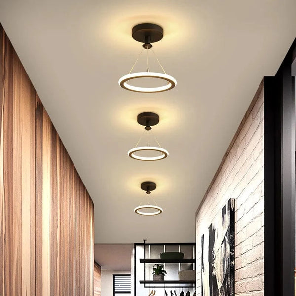 Plafonnier LED Nordique Moderne | Marco Lucetti Noir / Lumière chaude