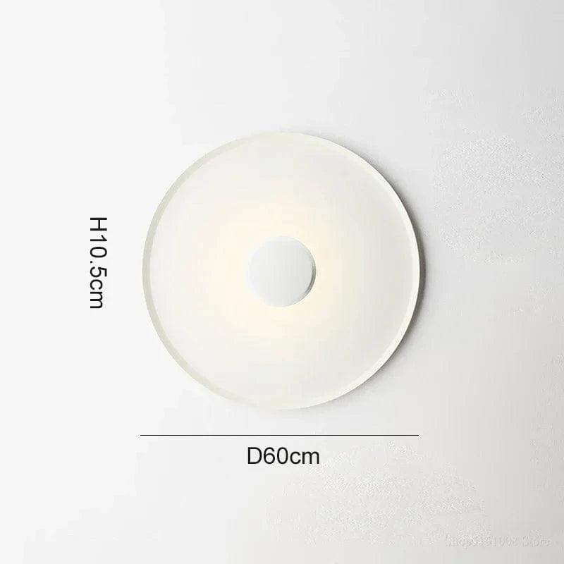 Plafonnier LED nordique moderne minimaliste | Marco Lucetti Blanc 60cm / Lumière neutre 4500k