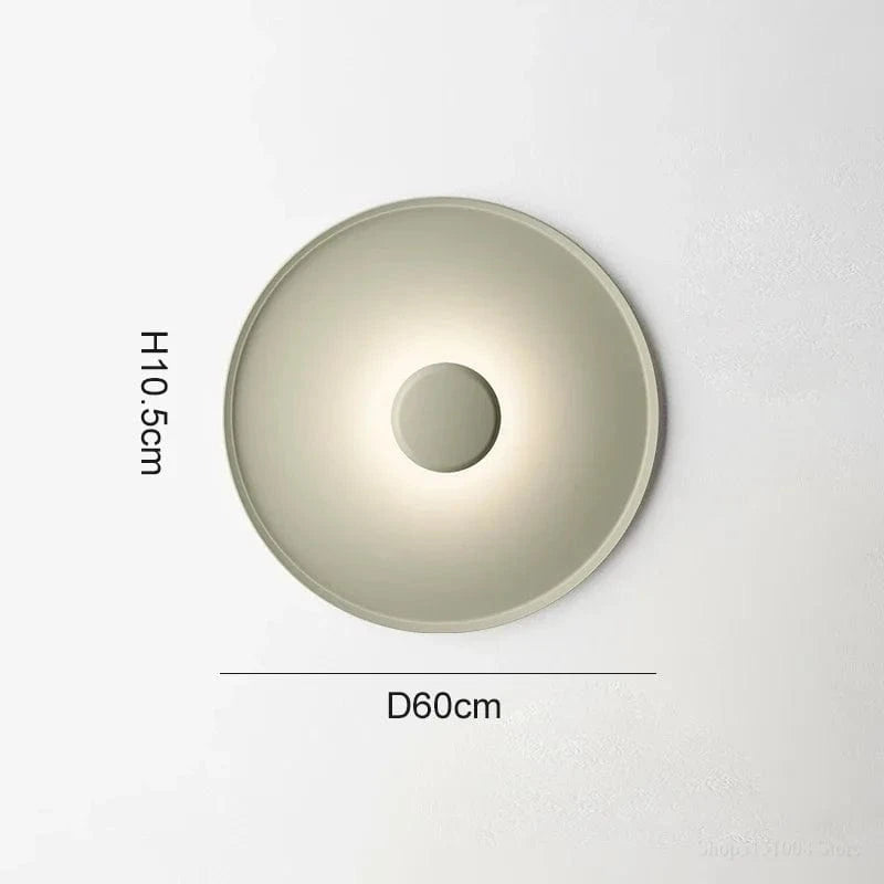 Plafonnier LED nordique moderne minimaliste | Marco Lucetti Vert clair 60cm / Lumière froide 6000K