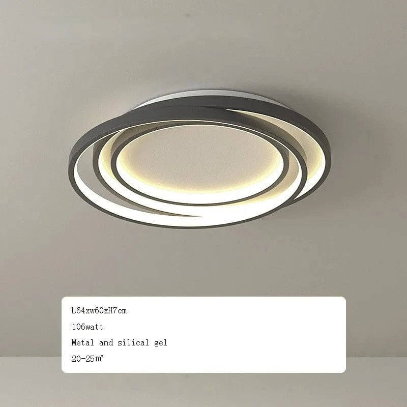 Plafonnier LED nordique moderne pour chambre, salle à manger, cuisine - noir et blanc | Marco Lucetti Grand / Blanc froid SANS RC / 110-130V