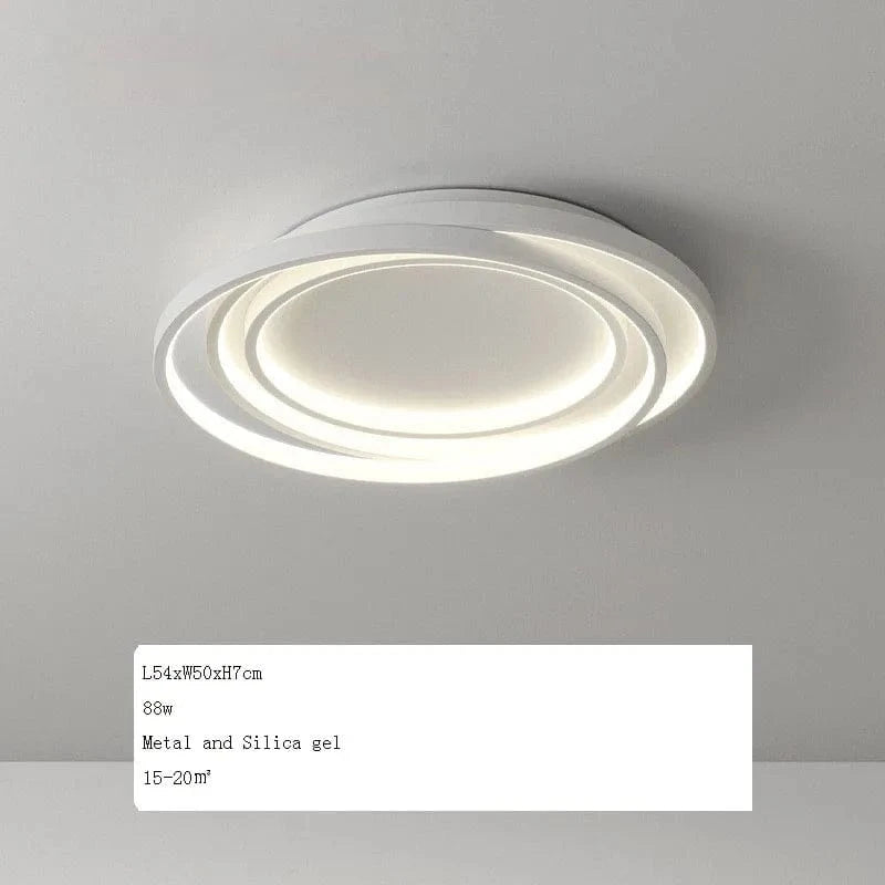 Plafonnier LED nordique moderne pour chambre, salle à manger, cuisine - noir et blanc | Marco Lucetti Moyen 1 / Blanc froid SANS RC / 110-130V