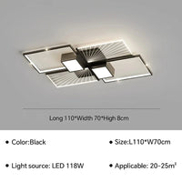 Plafonnier LED nordique pour ambiance intérieure - Design créatif et élégant. | Marco Lucetti Type E 110CM / Blanc chaud (pas de RC)