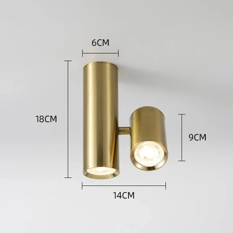 Plafonnier LED Nordique pour Chambre Salon Escaliers Couloir | Marco Lucetti Or de style B / 3 couleurs de lumière