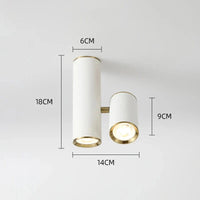 Plafonnier LED Nordique pour Chambre Salon Escaliers Couloir | Marco Lucetti Style B blanc / Lumière chaude