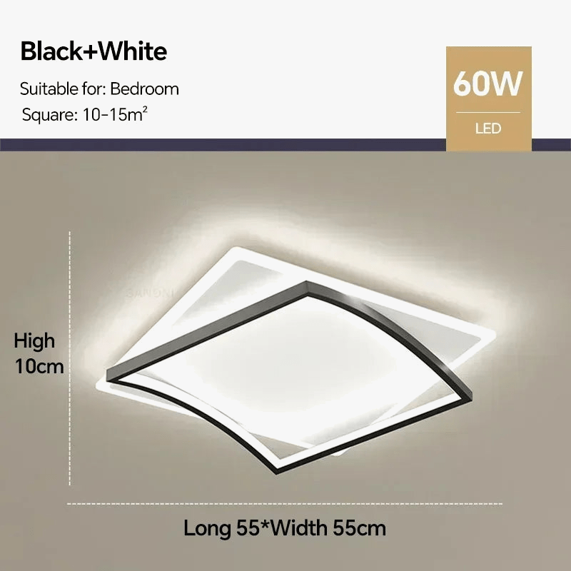 Plafonnier LED nordique pour chambre salon salle à manger étude cuisine - Lustre intérieur design NUITLUMI | Marco Lucetti