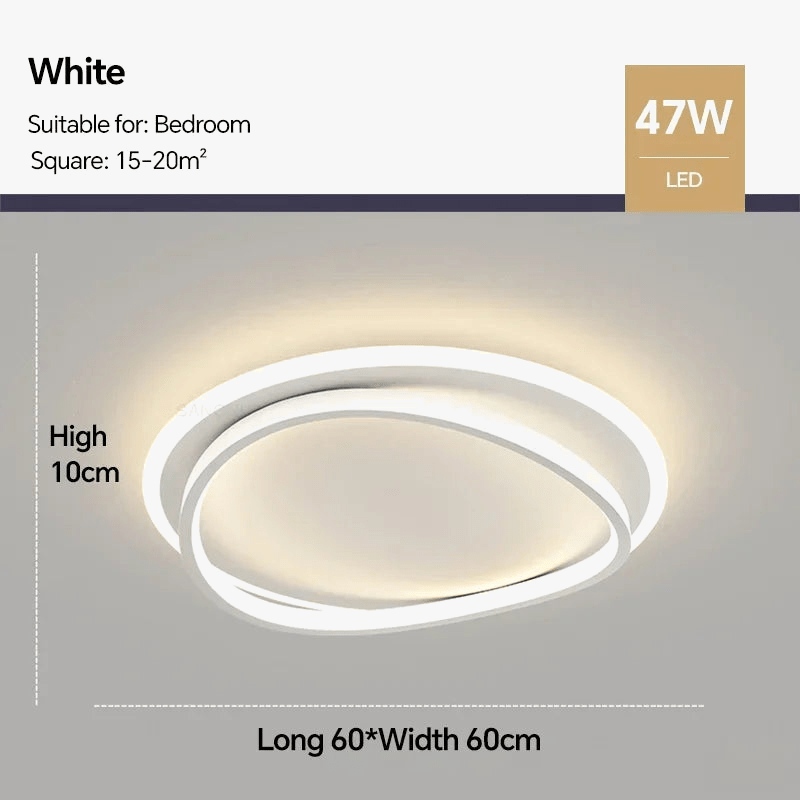 Plafonnier LED nordique pour chambre salon salle à manger étude cuisine - Lustre intérieur design NUITLUMI | Marco Lucetti