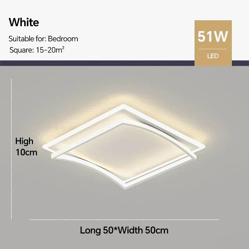 Plafonnier LED nordique pour chambre salon salle à manger étude cuisine - Lustre intérieur design NUITLUMI | Marco Lucetti