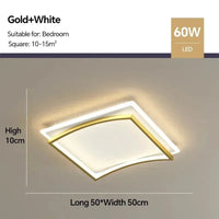 Plafonnier LED nordique pour chambre salon salle à manger étude cuisine - Lustre intérieur design NUITLUMI | Marco Lucetti A Or L50CM / Blanc chaud