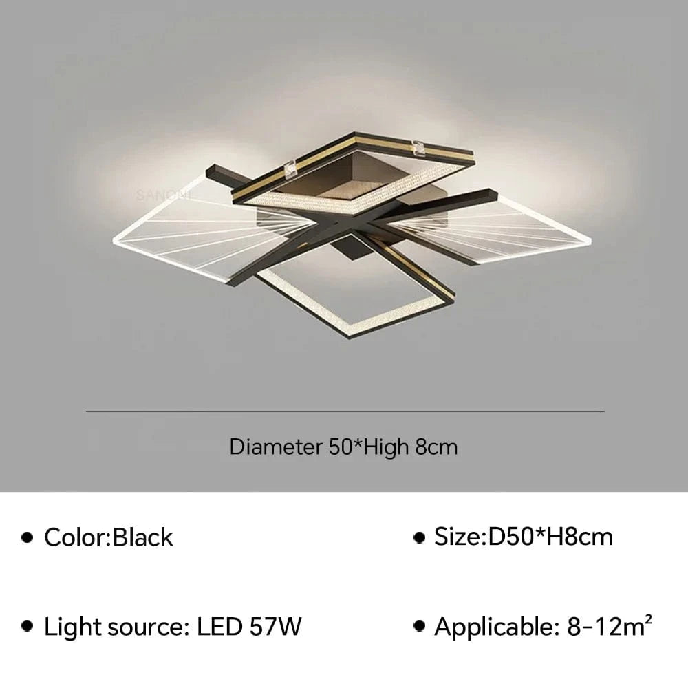 Plafonnier LED nordique pour chambre salon salle à manger étude Lustre design créatif - Décoration luminaire marque maison. | Marco Lucetti Type D 50CM / Gradation continue (RC)