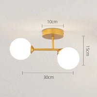 Plafonnier LED Nordique pour Décor Intérieur | Marco Lucetti Modèle doré / 3 couleurs claires