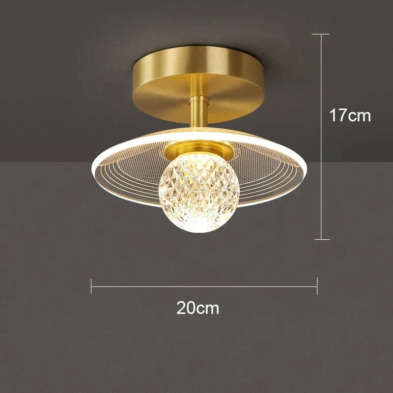 Plafonnier LED nordique pour éclairer votre intérieur : chambre, salon, table à manger, couloir. | Marco Lucetti Demi-cercle doré / 3 couleurs de lumière