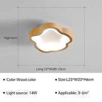 Plafonnier LED Nordique pour Salon Moderne | Marco Lucetti Bois C / Lumière tricolore