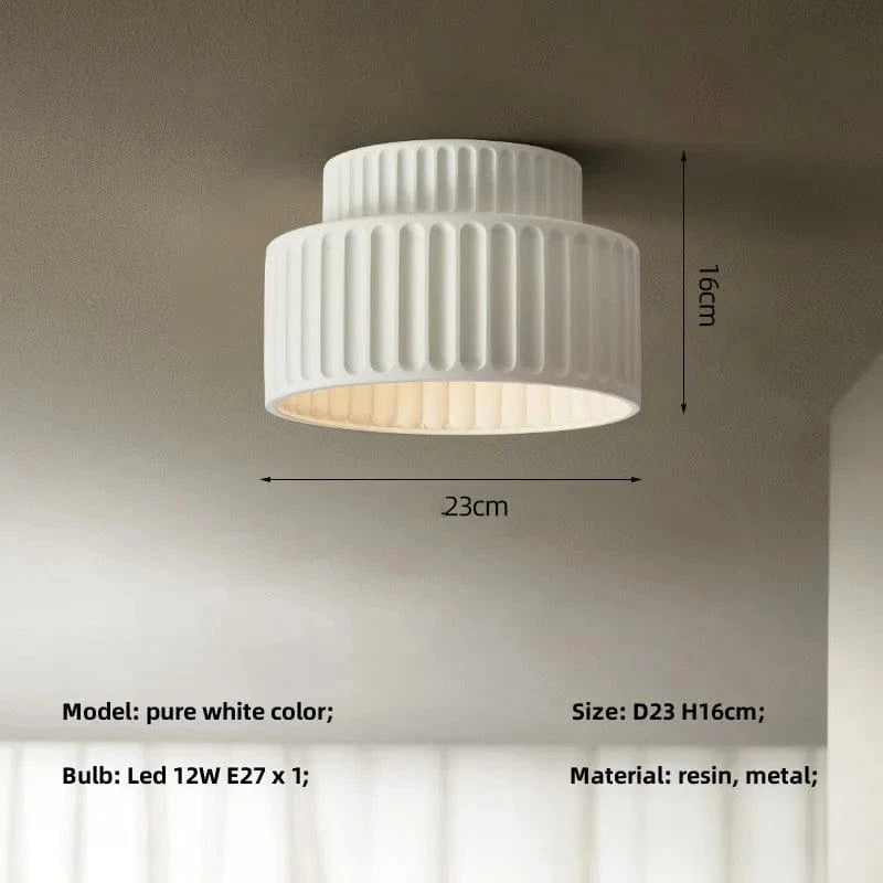 Plafonnier LED nordique Wabi Sabi - Luminaire Décoratif | Marco Lucetti Couleur blanc pur / Lumière chaude 3200K