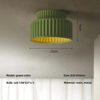 Plafonnier LED nordique Wabi Sabi - Luminaire Décoratif | Marco Lucetti Vert profond / Lumière chaude 3200K