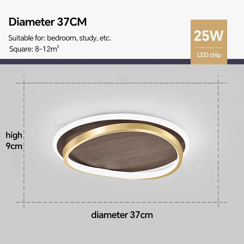 Plafonnier LED Noyer Moderne | Marco Lucetti