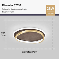 Plafonnier LED Noyer Moderne | Marco Lucetti