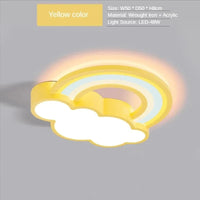 Plafonnier LED Nuage Arc-en-ciel Nordique Moderne | Marco Lucetti Jaune / L50 P50 H8cm / 3 couleurs Pas de télécommande