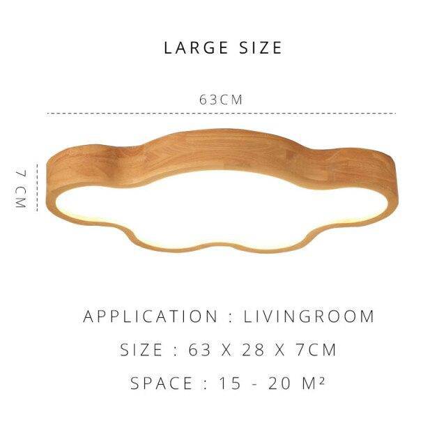 Plafonnier LED Nuage Boisé | Marco Lucetti A / L / Froide