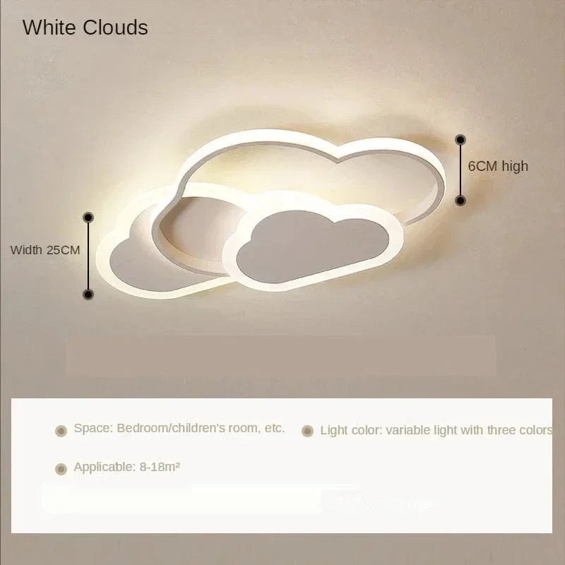 Plafonnier LED "Nuage Créatif et Minimaliste" | Marco Lucetti Blanc nuage / P52XH6cm / Gradation à distance