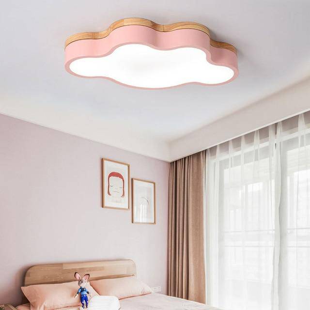 Plafonnier LED Nuage en Bois par Botimi | Marco Lucetti Rose / 50 x 28cm / Froide