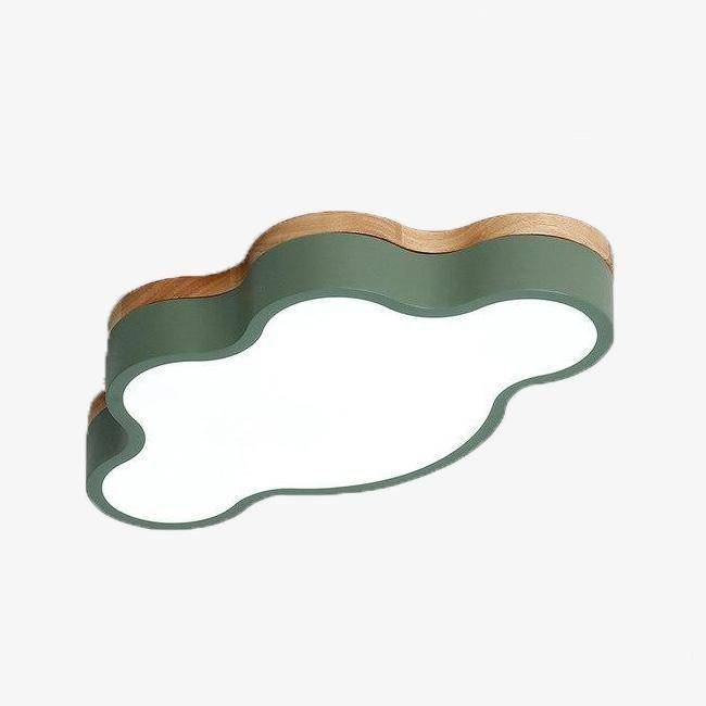 Plafonnier LED Nuage en Bois par Botimi | Marco Lucetti Vert / 50 x 28cm / Froide