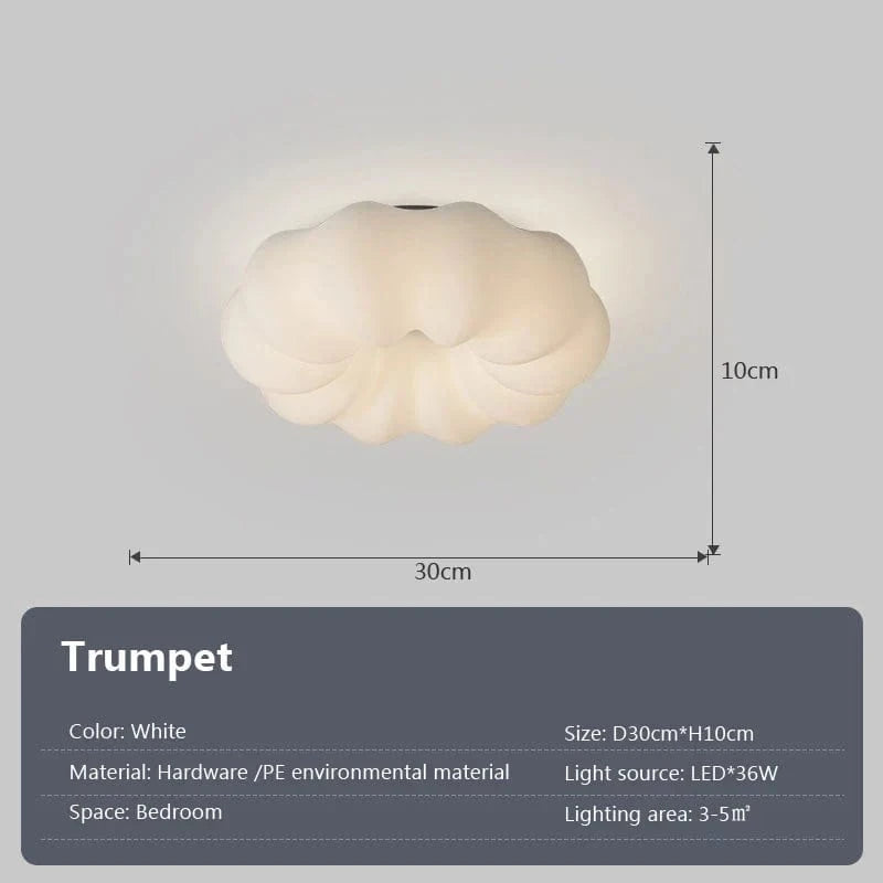 Plafonnier LED Nuage Moderne pour Chambre | Marco Lucetti Une trompette / Gradation continue