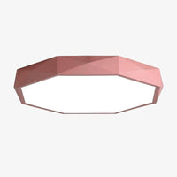 Plafonnier LED Octogone Coloré "BalconyLight" | Marco Lucetti Rose / 30x30x6cm - 18W / Froide
