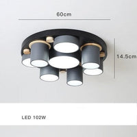 Plafonnier LED Orion Color Wave | Marco Lucetti Gris - 8 lumières