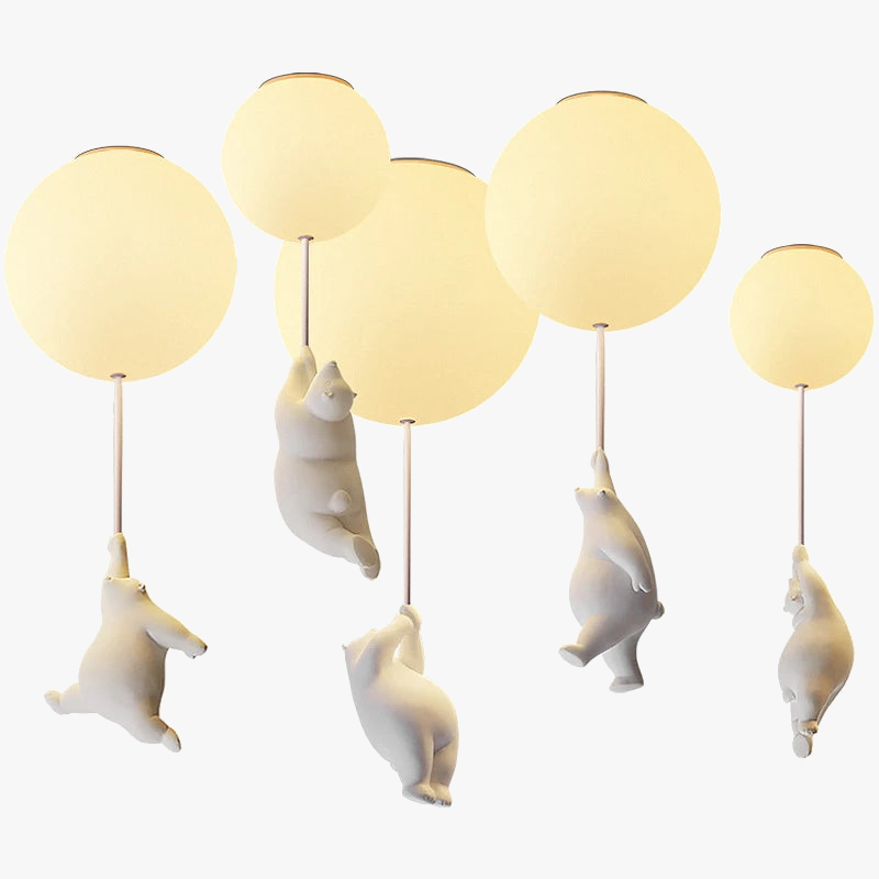 Plafonnier LED Ours Animé - Déco Chambre Enfants