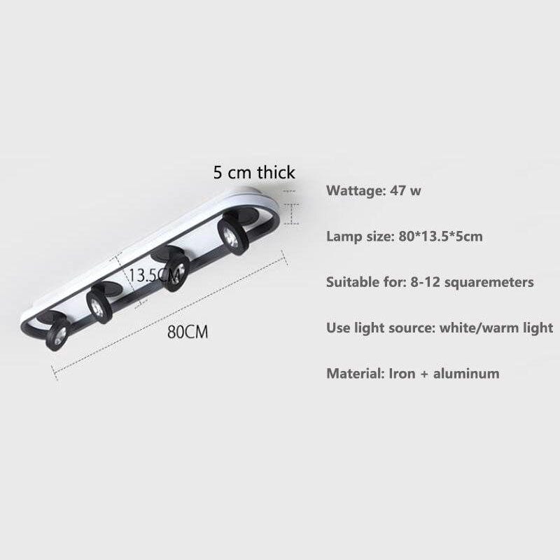 Plafonnier LED ovale rotatif - Charly | Marco Lucetti