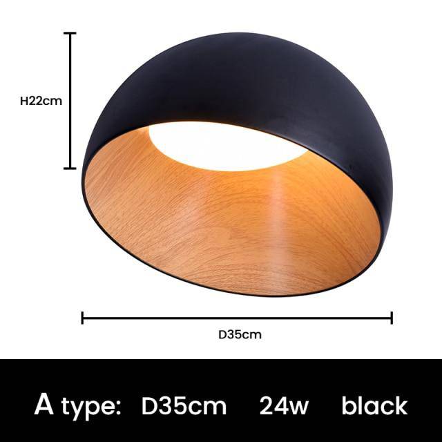 Plafonnier LED Ovales - Style Minimaliste Loft | Marco Lucetti Noir / A - 35cm / Chaude