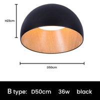 Plafonnier LED Ovales - Style Minimaliste Loft | Marco Lucetti Noir / B - 50cm / Naturelle