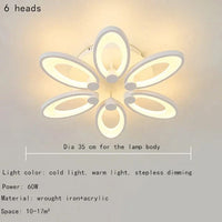 Plafonnier LED Petal Light | Marco Lucetti 6 têtes / Blanc chaud