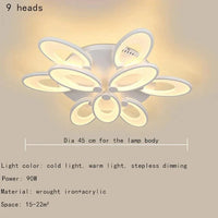 Plafonnier LED Petal Light | Marco Lucetti 9 têtes / Blanc chaud