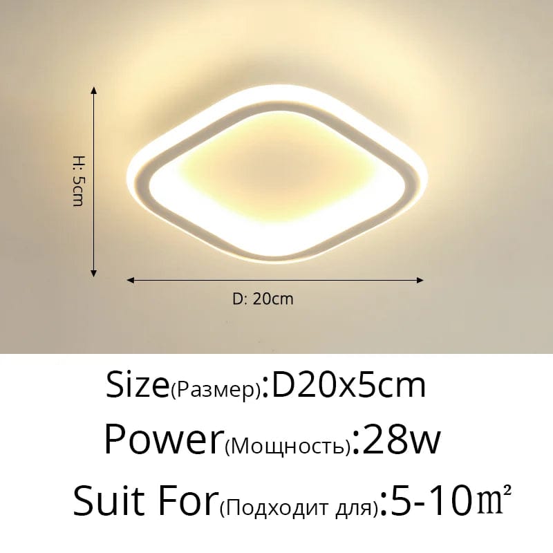 Plafonnier LED pour la maison intérieure : Lampe d'allée ronde simple Dia 25cm | Marco Lucetti