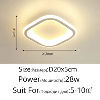 Plafonnier LED pour la maison intérieure : Lampe d'allée ronde simple Dia 25cm | Marco Lucetti