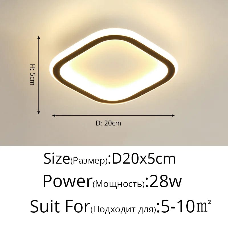 Plafonnier LED pour la maison intérieure : Lampe d'allée ronde simple Dia 25cm | Marco Lucetti