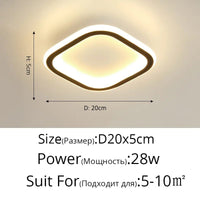 Plafonnier LED pour la maison intérieure : Lampe d'allée ronde simple Dia 25cm | Marco Lucetti