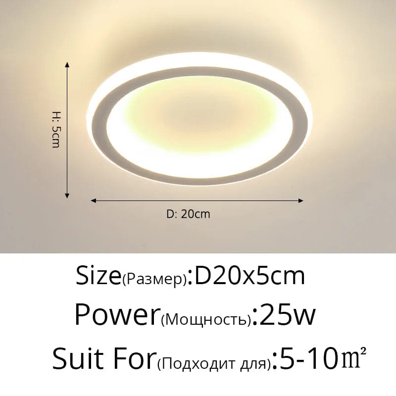 Plafonnier LED pour la maison intérieure : Lampe d'allée ronde simple Dia 25cm | Marco Lucetti