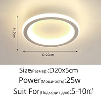 Plafonnier LED pour la maison intérieure : Lampe d'allée ronde simple Dia 25cm | Marco Lucetti