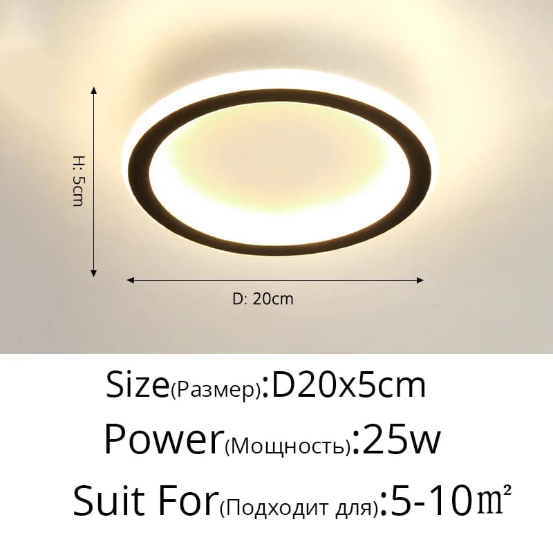 Plafonnier LED pour la maison intérieure : Lampe d'allée ronde simple Dia 25cm | Marco Lucetti