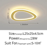 Plafonnier LED pour la maison intérieure : Lampe d'allée ronde simple Dia 25cm | Marco Lucetti Gold Oval / Cool white