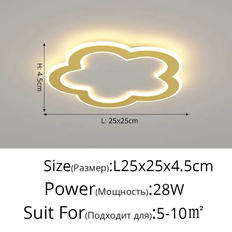 Plafonnier LED pour la maison intérieure : Lampe d'allée ronde simple Dia 25cm | Marco Lucetti Gold Petals / Cool white