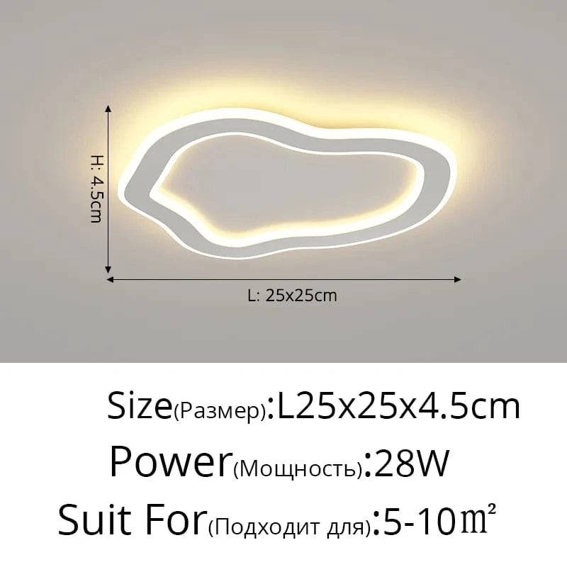 Plafonnier LED pour la maison intérieure : Lampe d'allée ronde simple Dia 25cm | Marco Lucetti White Cloud / Cool white