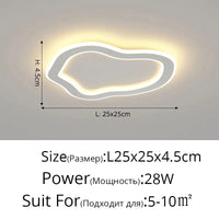 Plafonnier LED pour la maison intérieure : Lampe d'allée ronde simple Dia 25cm | Marco Lucetti White Cloud / Cool white