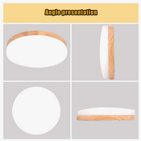 Plafonnier LED Bois Naturel pour Intérieur