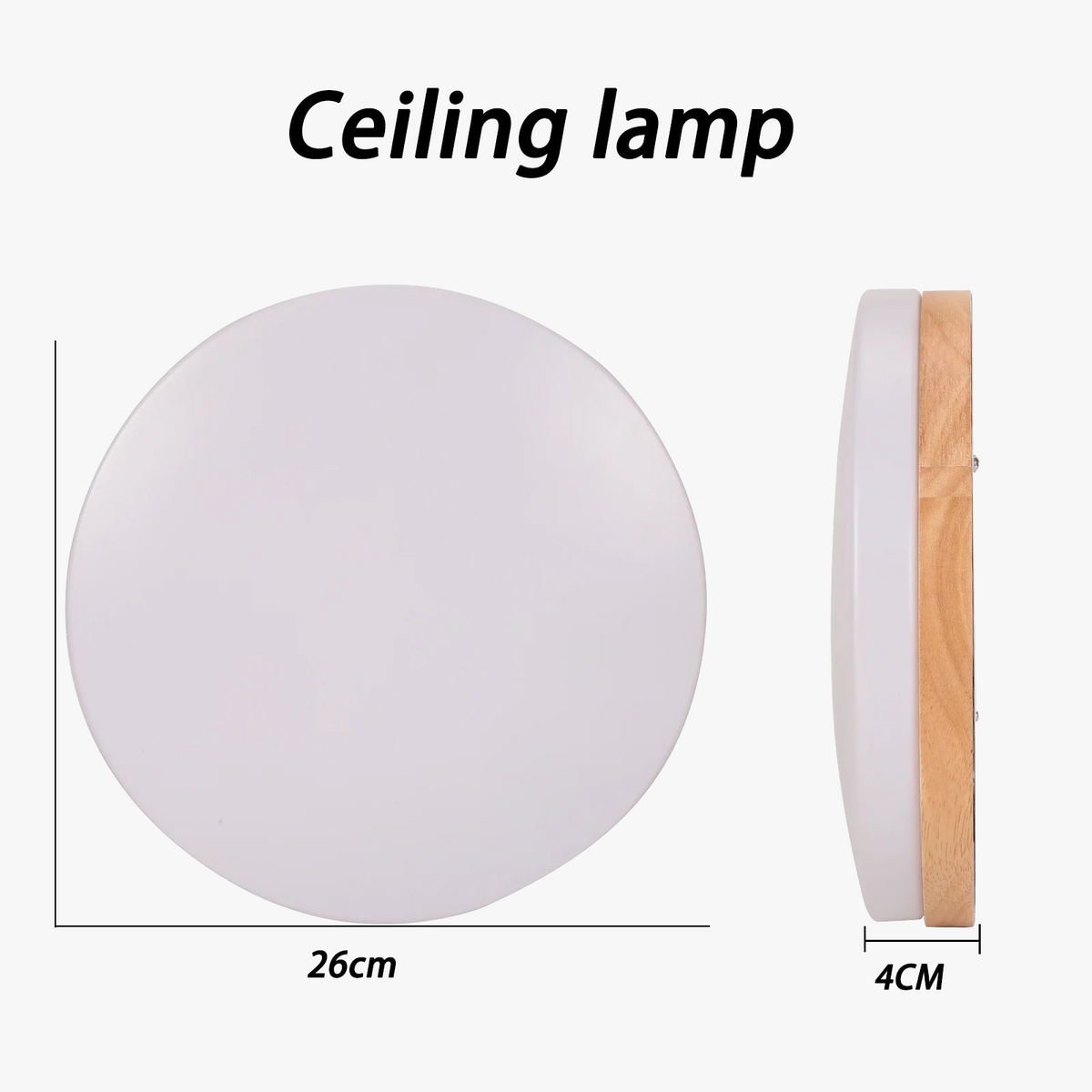 Plafonnier LED Bois Naturel pour Intérieur