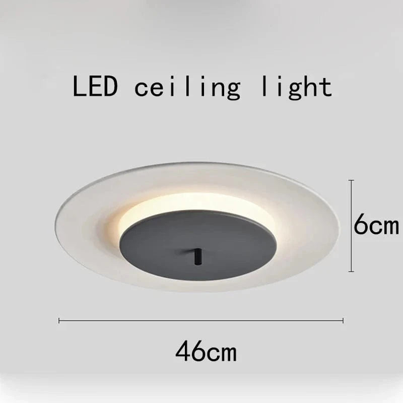 Plafonnier LED Premium à Disque Unique avec Système de Suspension | Marco Lucetti Noir / Blanc chaud